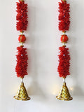 Sigaram 45 Inch Red Artificial Flower Toran For Home Door & Wedding Ceremany K 5013