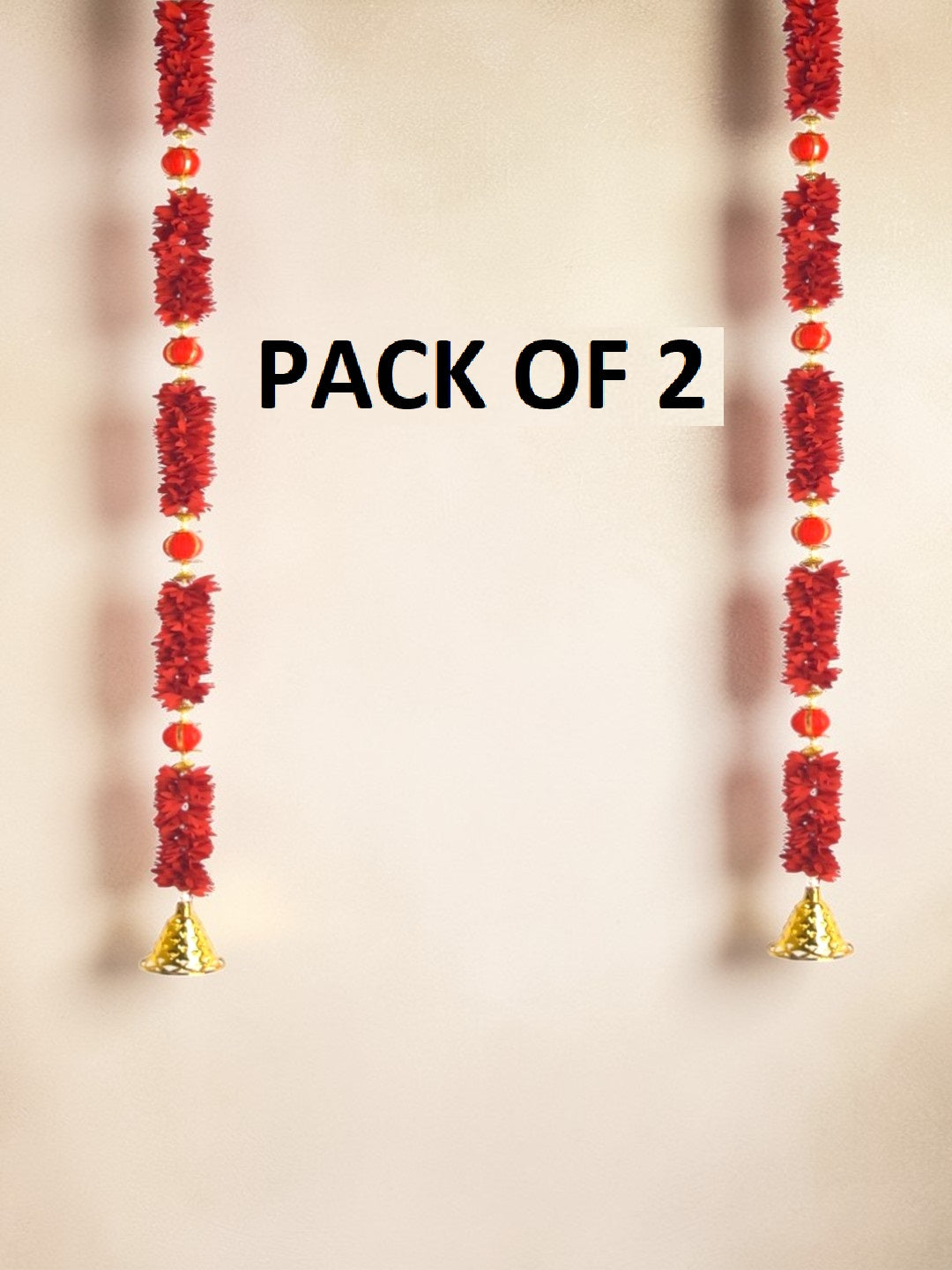 Sigaram 45 Inch Red Artificial Flower Toran For Home Door & Wedding Ceremany K 5013