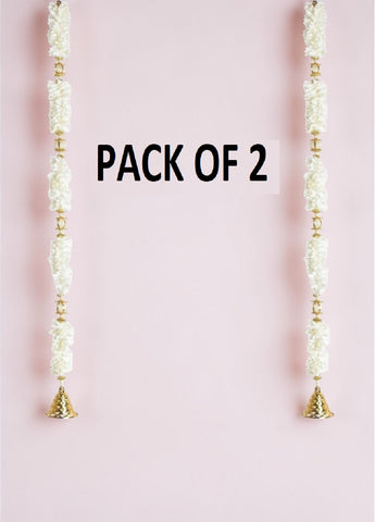 Sigaram 45 Inch White Artificial Flower Toran For Home Door & Wedding Ceremany K 5015