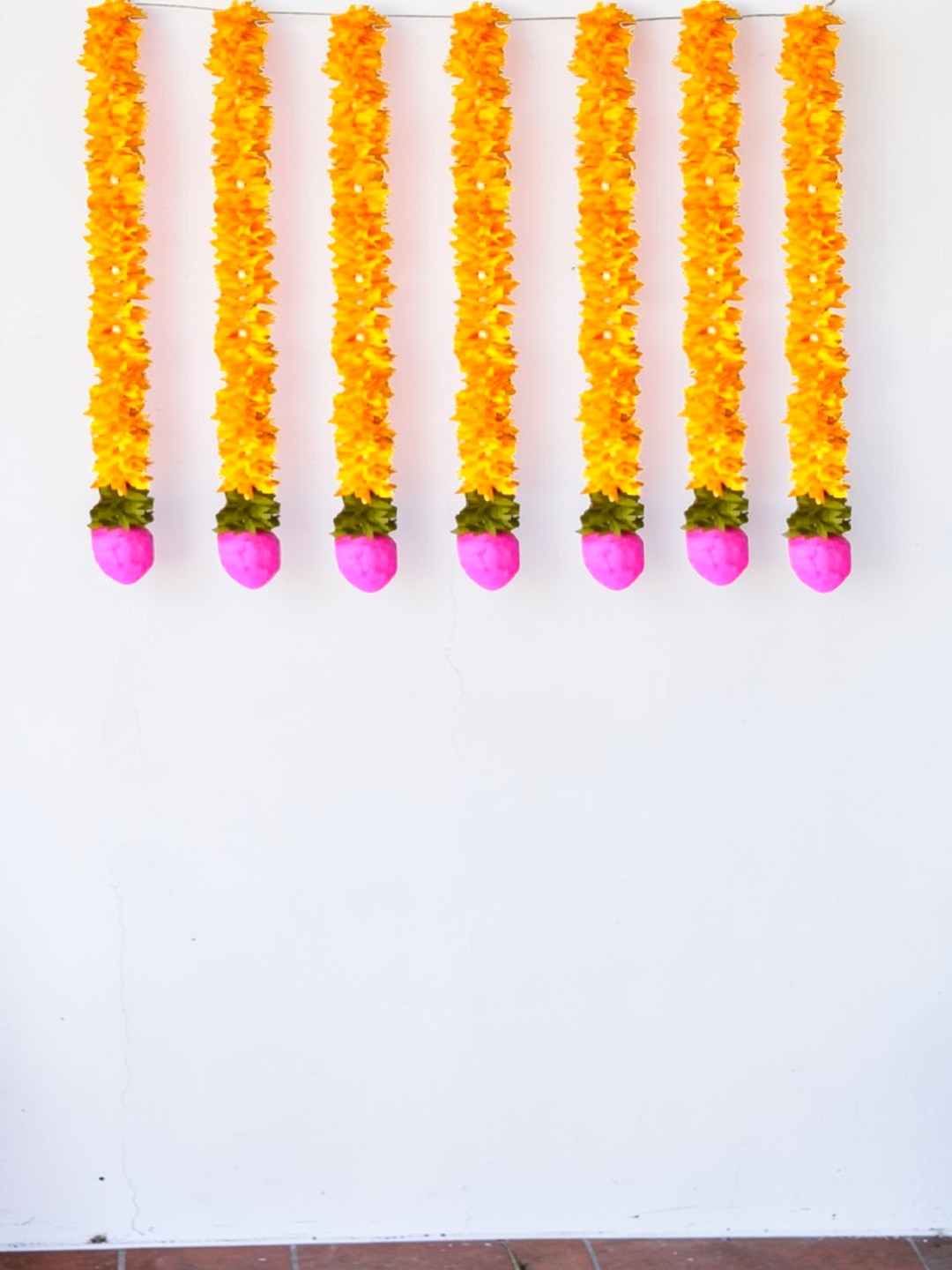 Sigaram 2 FT Orange Artificial Flower Toran For Home Door & Wedding Ceremany K 5017