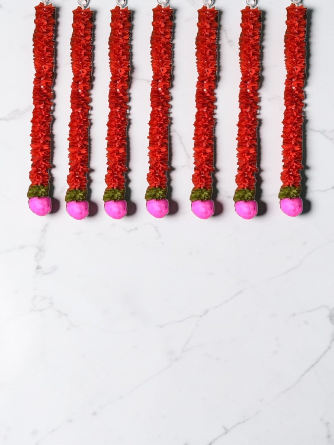 Sigaram 2 FT Red Artificial Flower Toran For Home Door & Wedding Ceremany K 5020