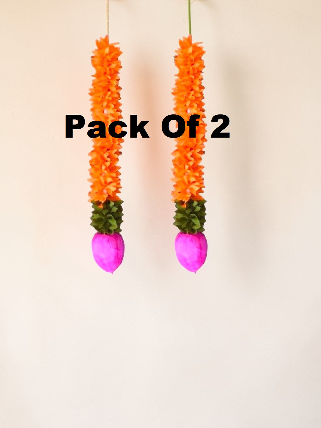 Sigaram 1 FT Orange Artificial Flower Toran For Home Door & Wedding Ceremany K5023