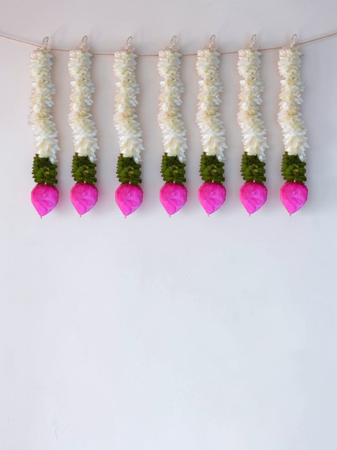 Sigaram 1 FT White Artificial Flower Toran For Home Door & Wedding Ceremany K 5024