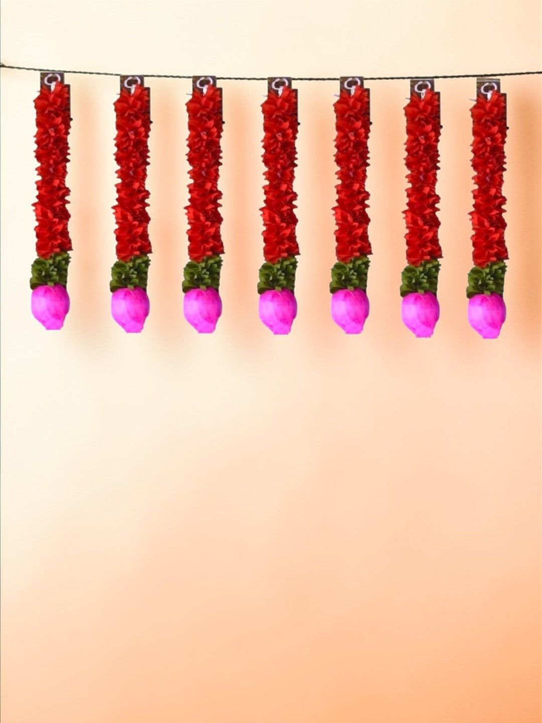 Sigaram 1 FT R Artificial Flower Toran For Home Door & Wedding Ceremany K 5025