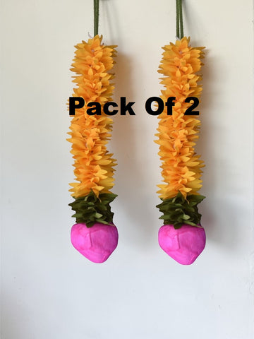 Sigaram 1 FT Yelllow Artificial Flower Toran For Home Door & Wedding Ceremany K 5026