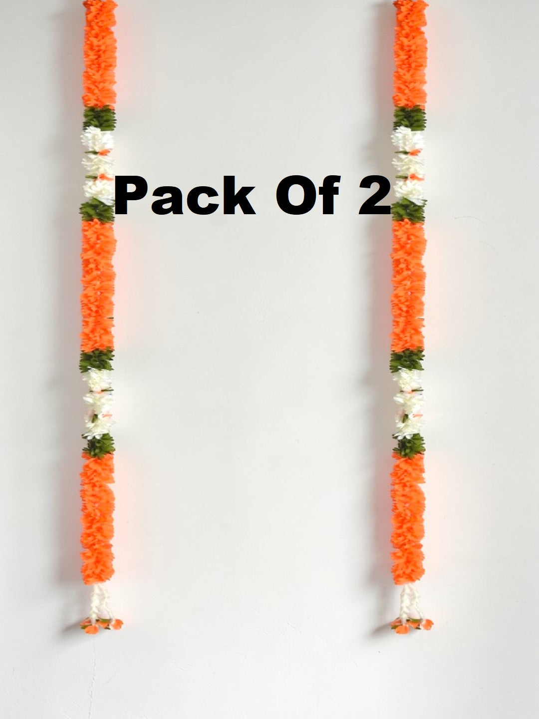 Sigaram 58 Inch Orange Artificial Flower Toran For Home Door & Wedding Ceremany K 5036