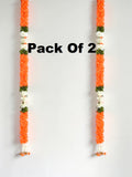Sigaram 58 Inch Orange Artificial Flower Toran For Home Door & Wedding Ceremany K 5036