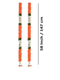 Sigaram 58 Inch Orange Artificial Flower Toran For Home Door & Wedding Ceremany K 5036