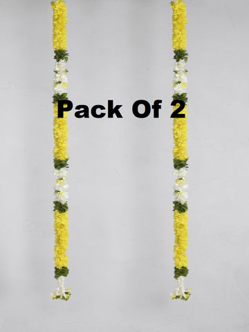 Sigaram 58 Inch Yellow Artificial Flower Toran For Home Door & Wedding Ceremany K 5037