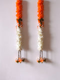 Sigaram 59 Inch Orange Artificial Flower Toran For Home Door & Wedding Ceremany K 5045
