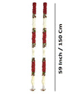 Sigaram 59 Inch Red Artificial Flower Toran For Home Door & Wedding Ceremany K 5047