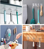 Sigaram Pack of 4 Adhesive 3 KG Capacity Wal Hooks For Home & Office K5063