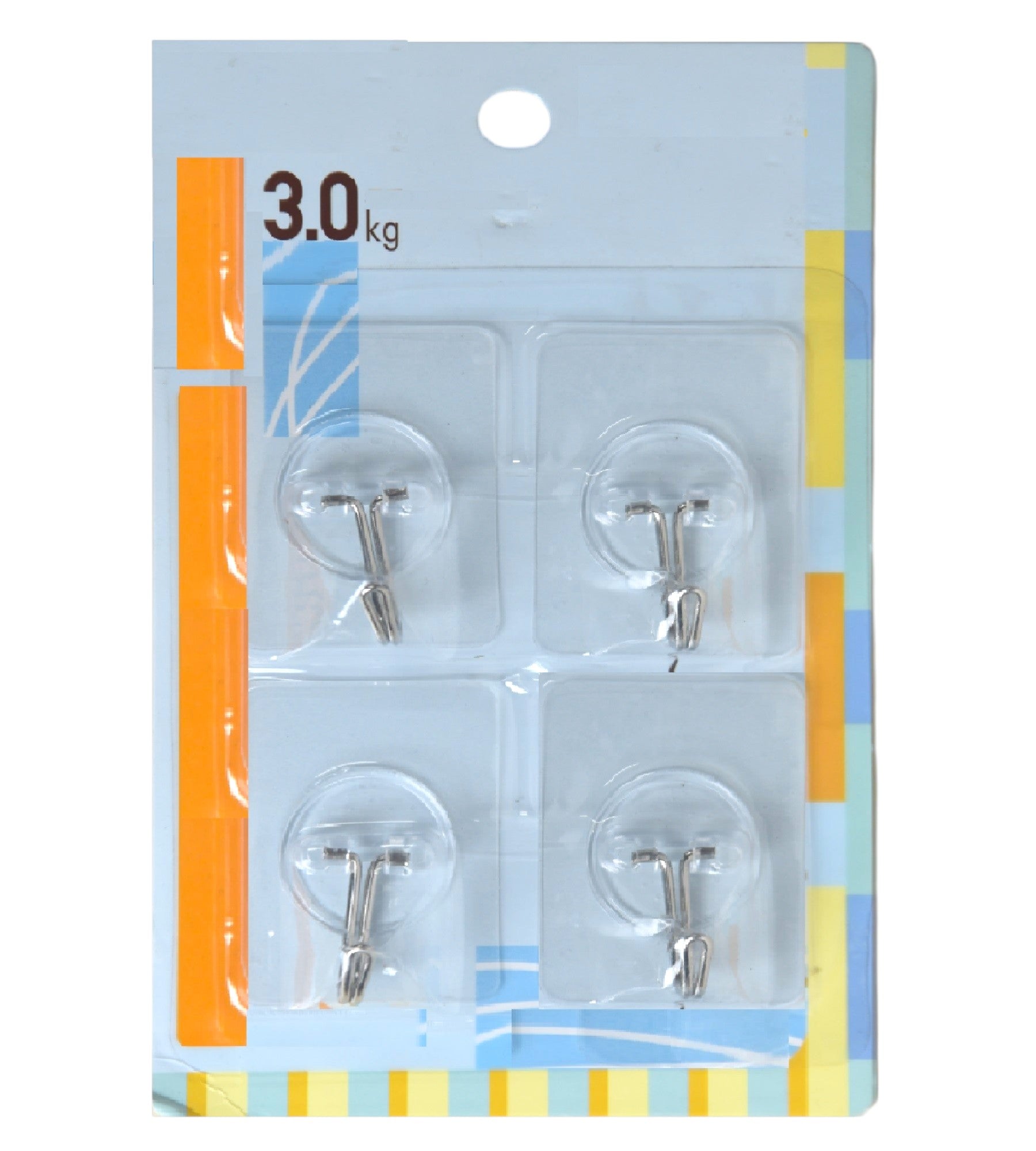 Sigaram Pack of 4 Adhesive 3 KG Capacity Wal Hooks For Home & Office K5063