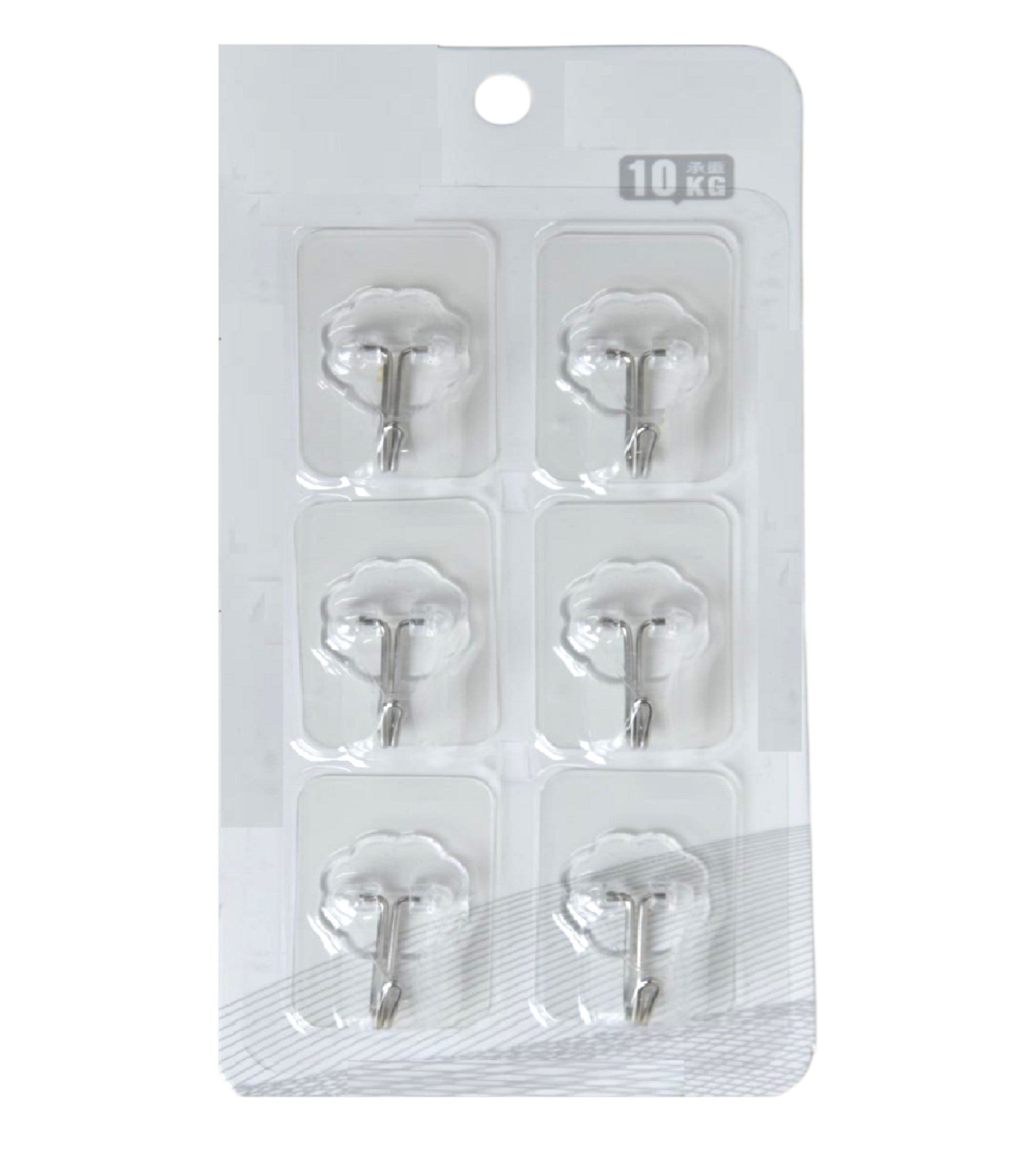 Sigaram Pack of 6 Adhesive 10 KG Capacity Wal Hooks For Home & Office K5066