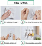 Sigaram Pack of 3 Adhesive 3 KG Capacity Wal Hooks For Home & Office K5067