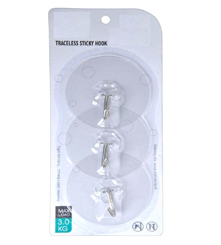 Sigaram Pack of 3 Adhesive 3 KG Capacity Wal Hooks For Home & Office K5067
