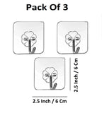 Sigaram Pack of 3 Adhesive 3 KG Capacity Wal Hooks For Home & Office K5068