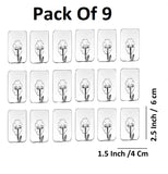 Sigaram Pack of 18 Adhesive 10 KG Capacity Wal Hooks For Home & Office K5071