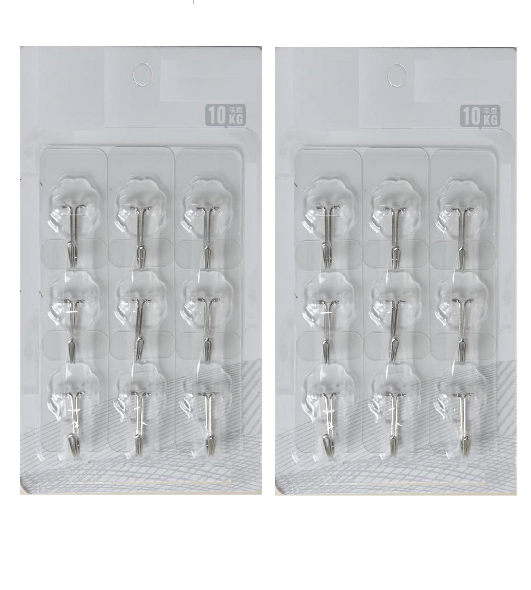 Sigaram Pack of 18 Adhesive 10 KG Capacity Wal Hooks For Home & Office K5071