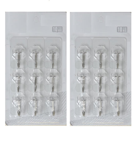 Sigaram Pack of 18 Adhesive 10 KG Capacity Wal Hooks For Home & Office K5071