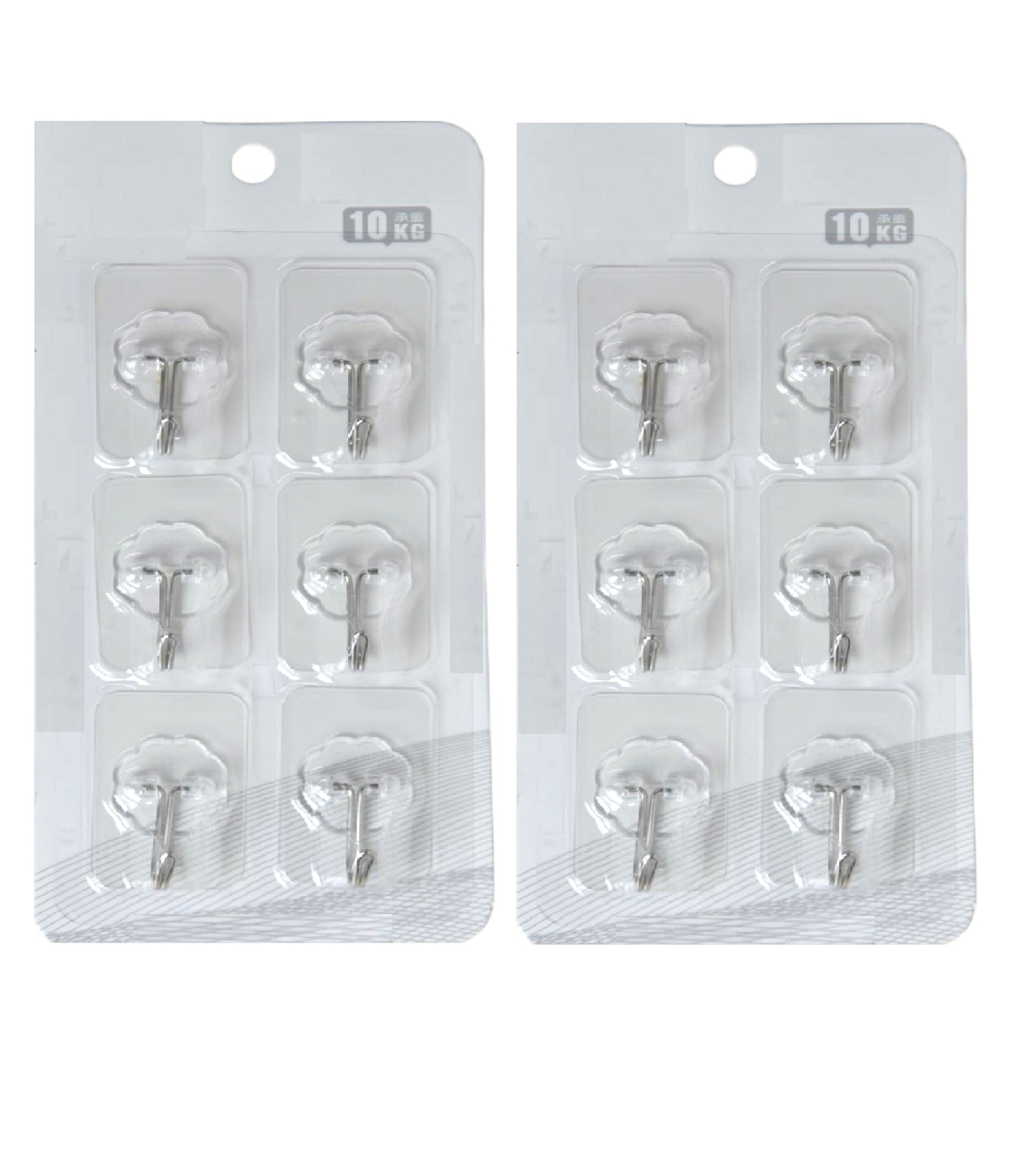 Sigaram Pack of 12 Adhesive 10 KG Capacity Wal Hooks For Home & Office K5072