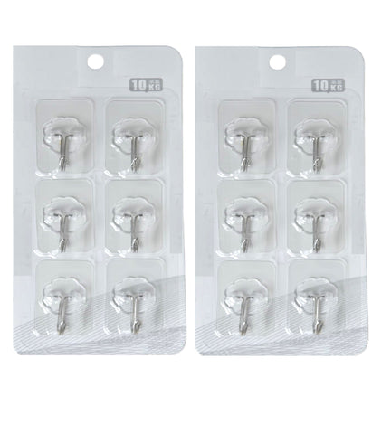 Sigaram Pack of 12 Adhesive 10 KG Capacity Wal Hooks For Home & Office K5072