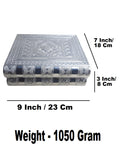 Sigaram 9x7 Inch Wooden Silver Plated Zavesi Jewelry Box for Wedding Gifts K5188