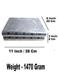 Sigaram 11x8 Inch Wooden Silver Plated Zavesi Jewelry Box for Wedding Gifts K5189