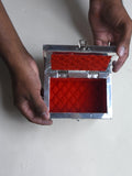 Sigaram 6x4 Inch Silver Plated Wooden Pooja Box For Home Pooja Box K5216