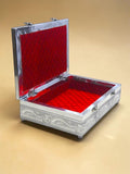 Sigaram 7x10 Inch Silver Plated Wooden Pooja Box For Home Pooja Box K5219