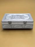 Sigaram 7x10 Inch Silver Plated Wooden Pooja Box For Home Pooja Box K5219