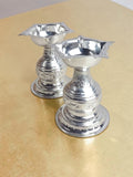 Sigaram 4.5 Inch Silver Plated Design Star Diya for Home & Temple Pooja Decor K5229