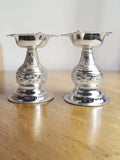 Sigaram 4.5 Inch Silver Plated Design Star Diya for Home & Temple Pooja Decor K5229