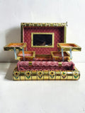 Sigaram 11x8 Inch Gold Plated Wooden Zaveri Jewellery Storage Box K5221