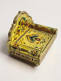 Sigaram 6x4 Inch Wooden Gold Plated Simhasan for Home God Idols Simhasan K5240