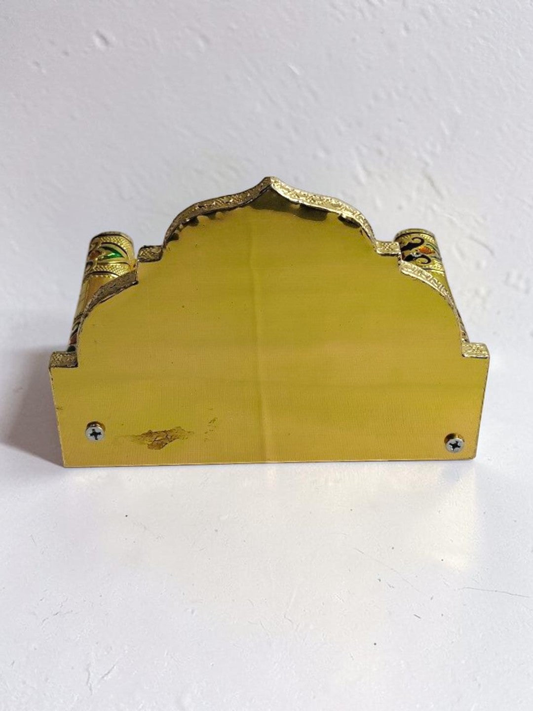 Sigaram 6x4 Inch Wooden Gold Plated Simhasan for Home God Idols Simhasan K5240