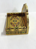 Sigaram 8x5 Inch Wooden Gold Plated Simhasan for Home God Idols Simhasan K5241