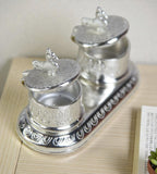 Sigaram 4.2x2.5 Inch Silver Plated Round Kumkum Dabbi for Home Pooja Decor K4946