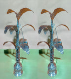 Sigaram 12 Inch Antique German Silver Banana Tree and Leaves For Home Pooja Decor K4401