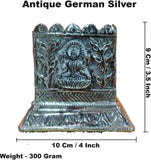 Sigaram Antique German Silver Square Tulasi Pot For Home Pooja Decor K4393