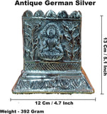 Sigaram Antique German Silver Square Tulasi Pot For Home Pooja Decor K4394