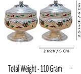 Sigaram Copper Meena Sindoor Kum kum Dabbi For Home Pooja Decor K4501