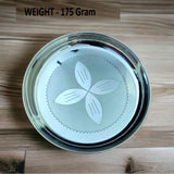 Sigaram German Silver 7 Inch Floral Designed Plate for Home Pooja Decor K2327