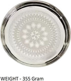 Sigaram German Silver 10 Inch Floral Designed Plate for Home Pooja Decor K2383