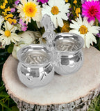 Sigaram German Silver 4X3 Inch 2Cup Panchwala Kum Kum Bharani For Home Pooja Decor K3114