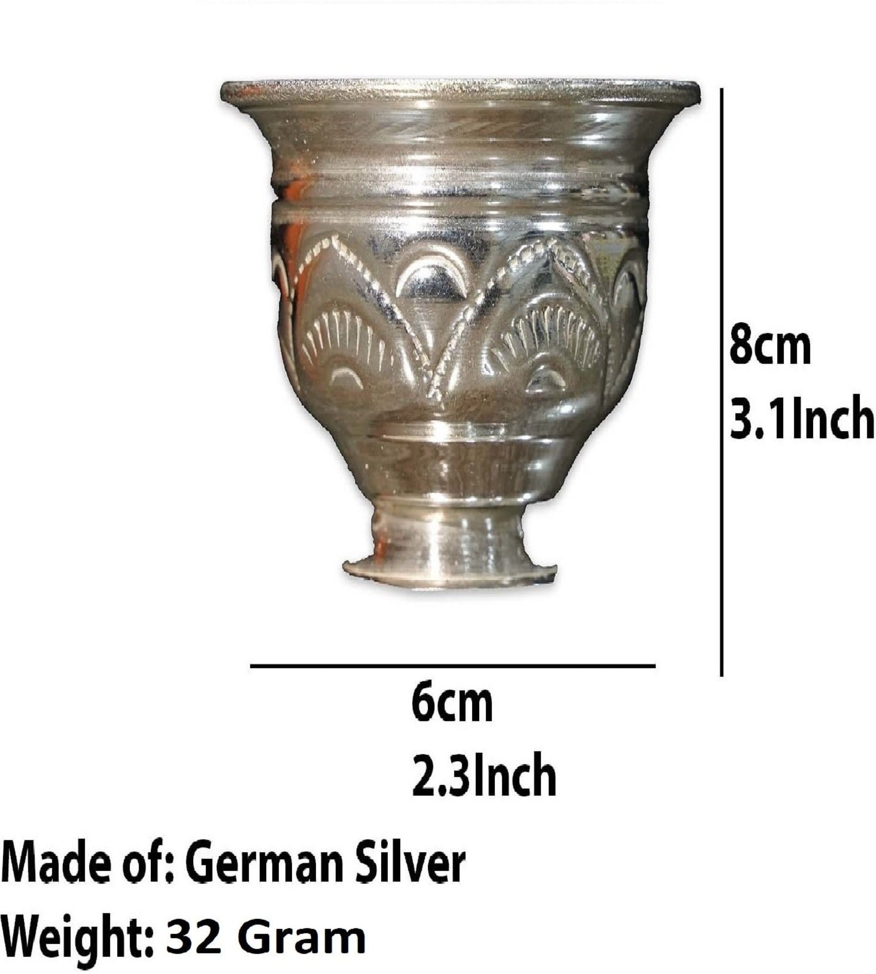 German Silver KumKum Barani is best for Home, Office and Temple Poojas K3115