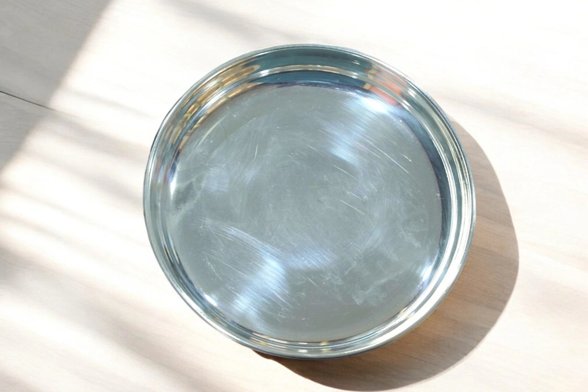 Sigaram German Silver 6 Inch Plain Plate for Home Pooja Decor K3118