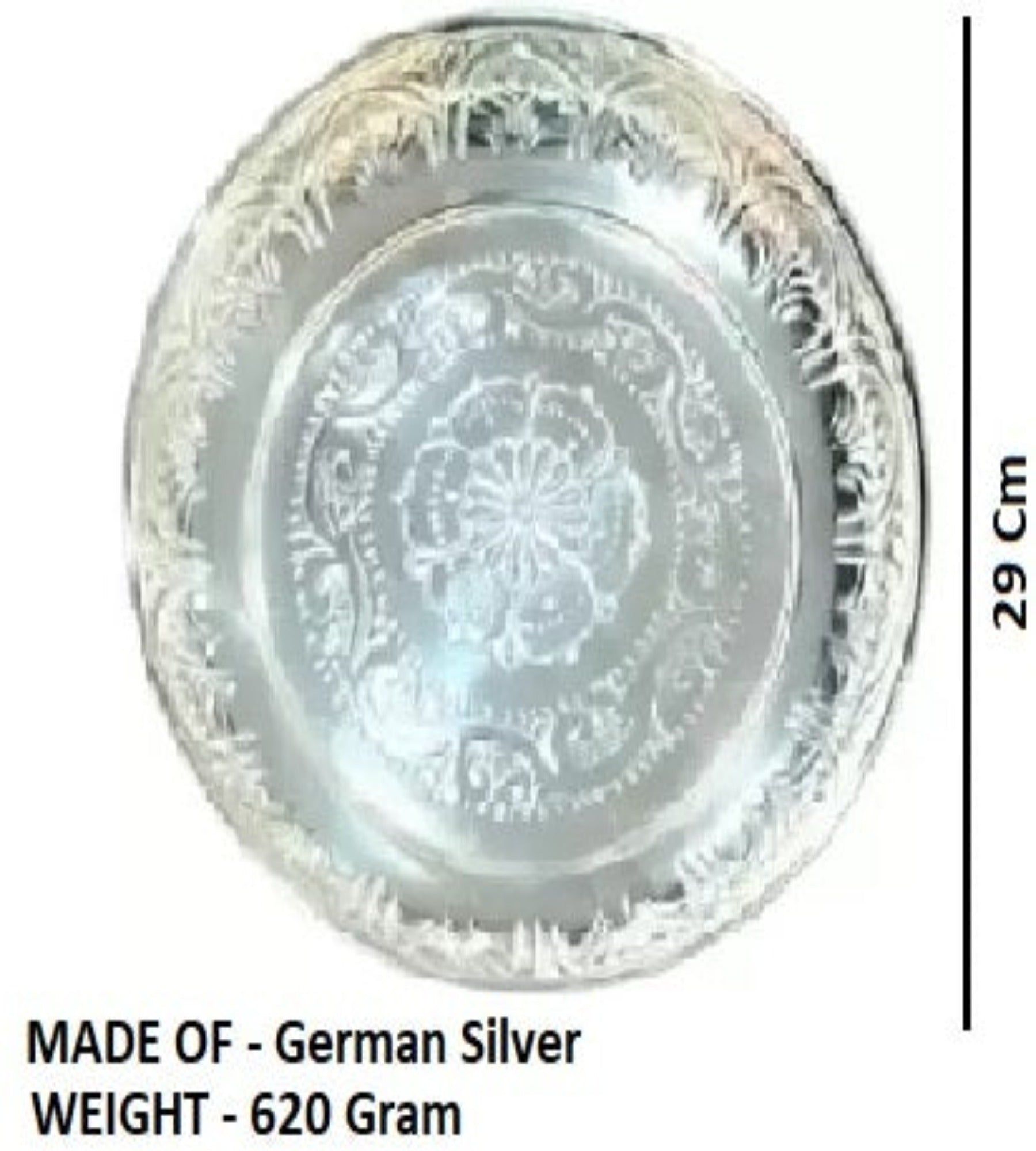 Sigaram 11 Inch Pooja Plate with Stand is best for Home, Office and Temple Poojas K3128
