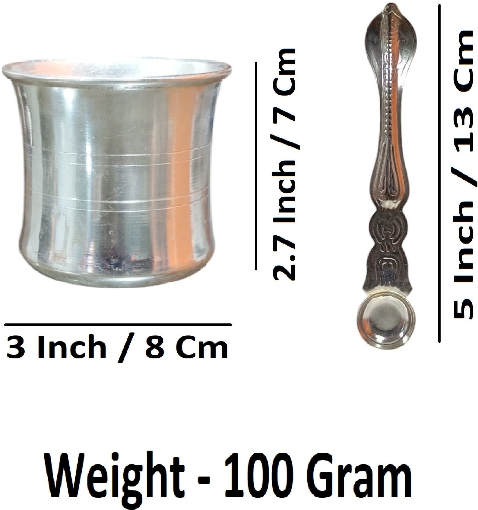 Sigaram Brass 2.7 Inch Panchpatre With Uddarane For Home Pooja Decore K4576
