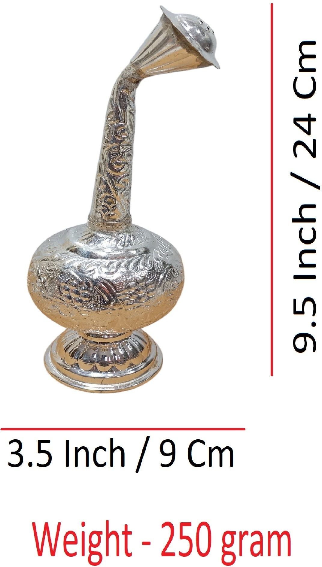 Sigaram Brass 9.5 Inch Rose water Spinkler for Wedding and Pooja Festival K4572